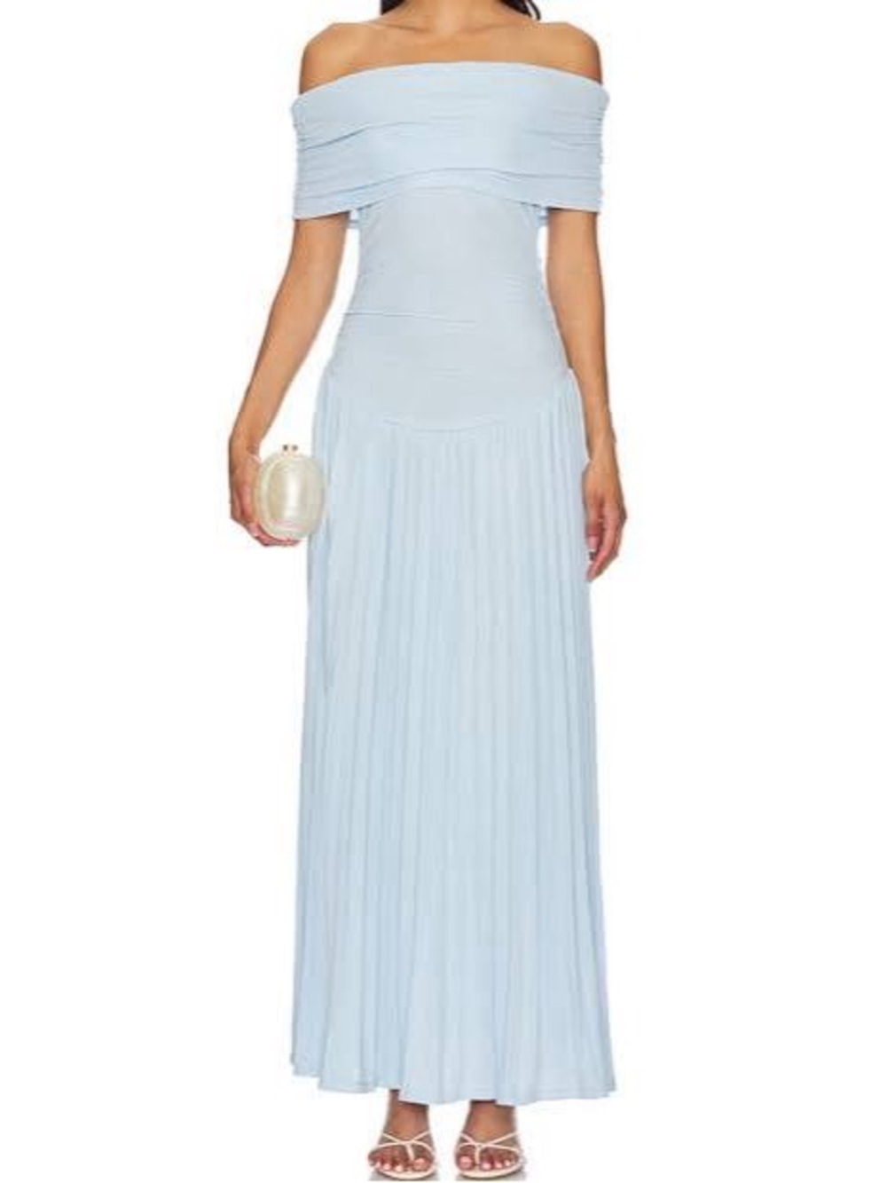 Lioness Field of Dreams Blue Off-Shoulder Maxi Dress